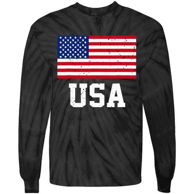 Usa 2024 United States Sport Usa Team 2024 Summer Games 2024 Tie-Dye Long Sleeve Shirt