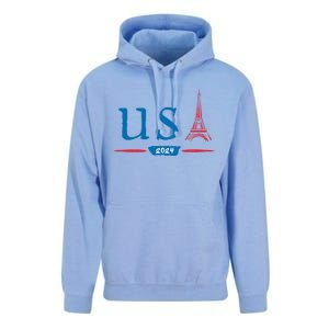 Usa 2024 United States Usa Paris Souvenir Holiday 2024 Eiffel Tower Paris Usa Unisex Surf Hoodie