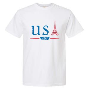 Usa 2024 United States Usa Paris Souvenir Holiday 2024 Eiffel Tower Paris Usa Garment-Dyed Heavyweight T-Shirt