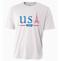 Usa 2024 United States Usa Paris Souvenir Holiday 2024 Eiffel Tower Paris Usa Cooling Performance Crew T-Shirt