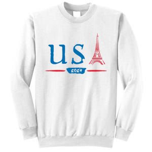 Usa 2024 United States Usa Paris Souvenir Holiday 2024 Eiffel Tower Paris Usa Sweatshirt