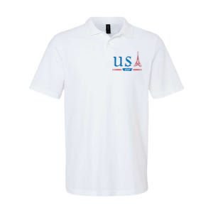 Usa 2024 United States Usa Paris Souvenir Holiday 2024 Eiffel Tower Paris Usa Softstyle Adult Sport Polo