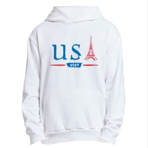 Usa 2024 United States Usa Paris Souvenir Holiday 2024 Eiffel Tower Paris Usa Urban Pullover Hoodie