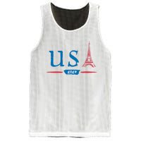 Usa 2024 United States Usa Paris Souvenir Holiday 2024 Eiffel Tower Paris Usa Mesh Reversible Basketball Jersey Tank