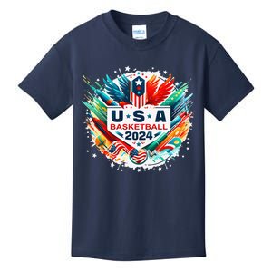 Usa 2024 United States Basketball American Sport 2024 Usa Kids T-Shirt