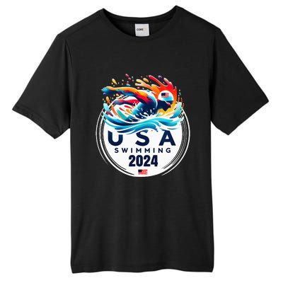 Usa 2024 United States American Sport 2024 Swimming Tall Fusion ChromaSoft Performance T-Shirt