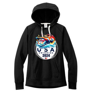 Usa 2024 United States American Sport 2024 Swimming Women's Fleece Hoodie