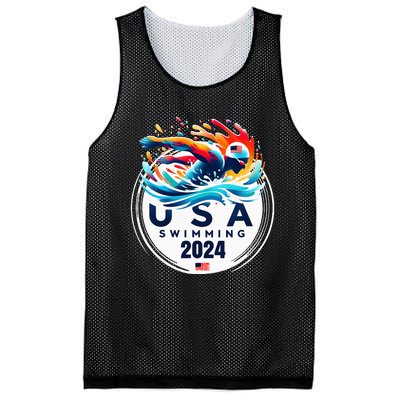 Usa 2024 United States American Sport 2024 Swimming Mesh Reversible Basketball Jersey Tank