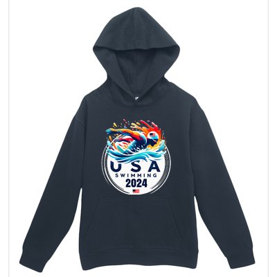 Usa 2024 United States American Sport 2024 Swimming Urban Pullover Hoodie