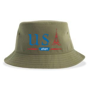 Usa 2024 United States Usa Paris Souvenir Holiday 2024 Sustainable Bucket Hat