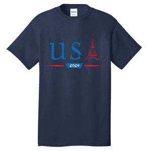 Usa 2024 United States Usa Paris Souvenir Holiday 2024 Tall T-Shirt