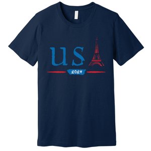 Usa 2024 United States Usa Paris Souvenir Holiday 2024 Premium T-Shirt