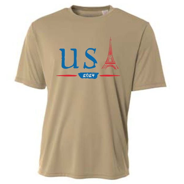 Usa 2024 United States Usa Paris Souvenir Holiday 2024 Cooling Performance Crew T-Shirt