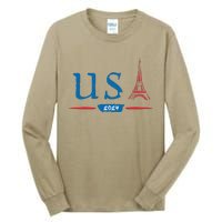 Usa 2024 United States Usa Paris Souvenir Holiday 2024 Tall Long Sleeve T-Shirt