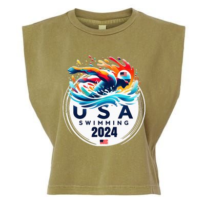 Usa 2024 United States American Sport 2024 Garment-Dyed Women's Muscle Tee