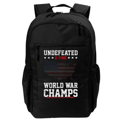 Undefeated 2time World War Champs Patriotic Daily Commute Backpack