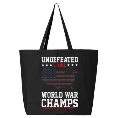 Undefeated 2time World War Champs Patriotic 25L Jumbo Tote