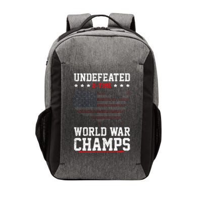 Undefeated 2time World War Champs Patriotic Vector Backpack