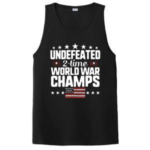 Undefeated 2time World War Champs 4th Of July American Flag Meaningful Gift PosiCharge Competitor Tank