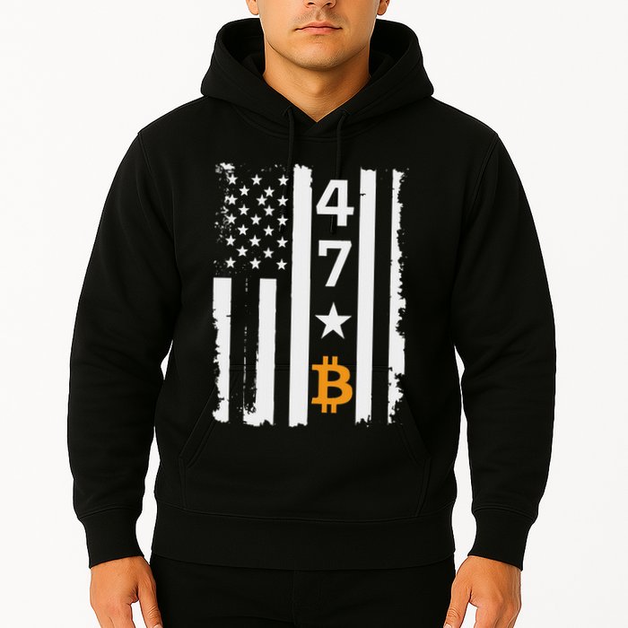 Usa 47th Flag Bitcoin Design – Trump Crypto Supporter Hoodie