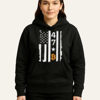 Usa 47th Flag Bitcoin Design – Trump Crypto Supporter Hoodie