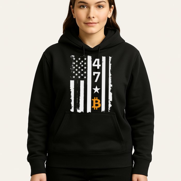 Usa 47th Flag Bitcoin Design – Trump Crypto Supporter Hoodie