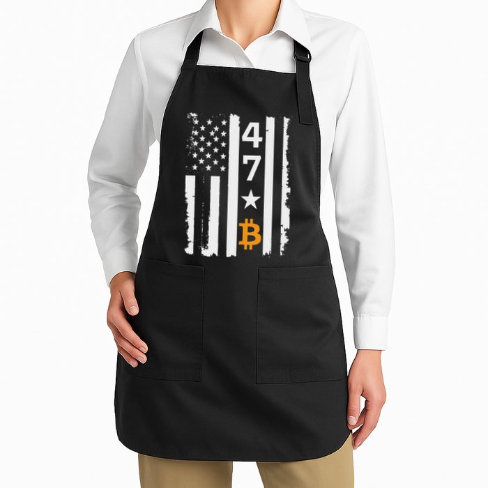 Usa 47th Flag Bitcoin Design – Trump Crypto Supporter Apron