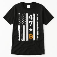 Usa 47th Flag Bitcoin Design – Trump Crypto Supporter Tall T-Shirt