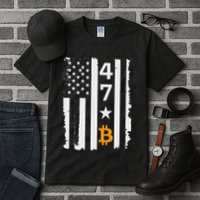 Usa 47th Flag Bitcoin Design – Trump Crypto Supporter Tall T-Shirt