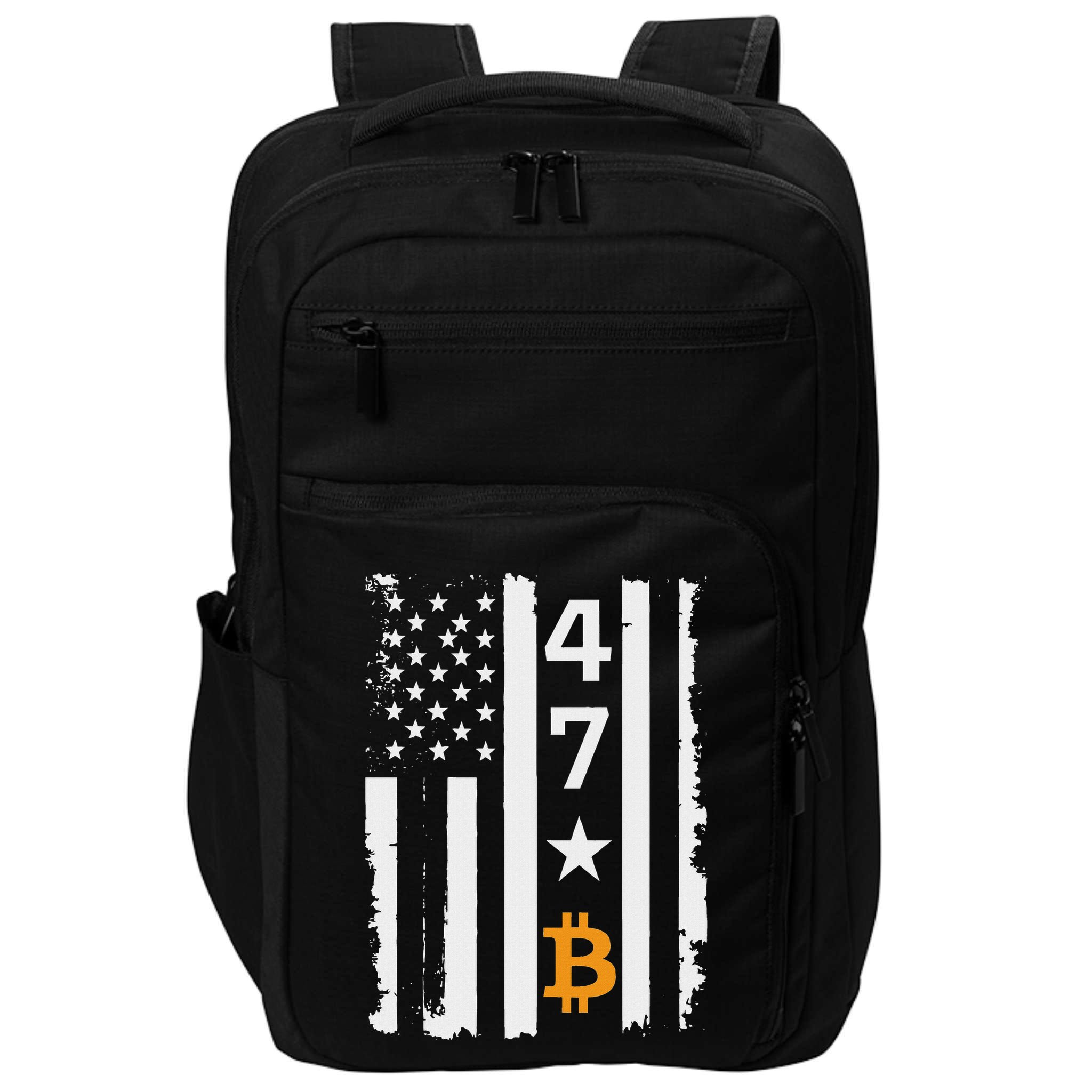 Usa 47th Flag Bitcoin Design – Trump Crypto Supporter Impact Tech Backpack