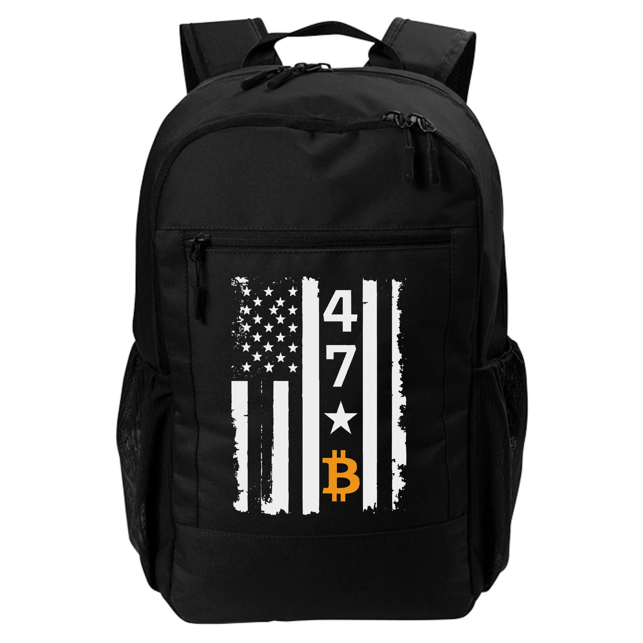 Usa 47th Flag Bitcoin Design – Trump Crypto Supporter Backpack