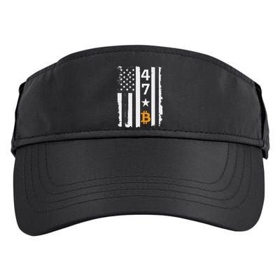 Usa 47th Flag Bitcoin Design – Trump Crypto Supporter Adult Drive Performance Visor