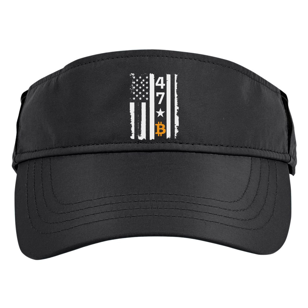 Usa 47th Flag Bitcoin Design – Trump Crypto Supporter Adult Drive Performance Visor