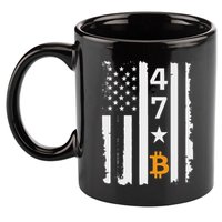 Usa 47th Flag Bitcoin Design – Trump Crypto Supporter 11oz C Handle Ceramic Mug
