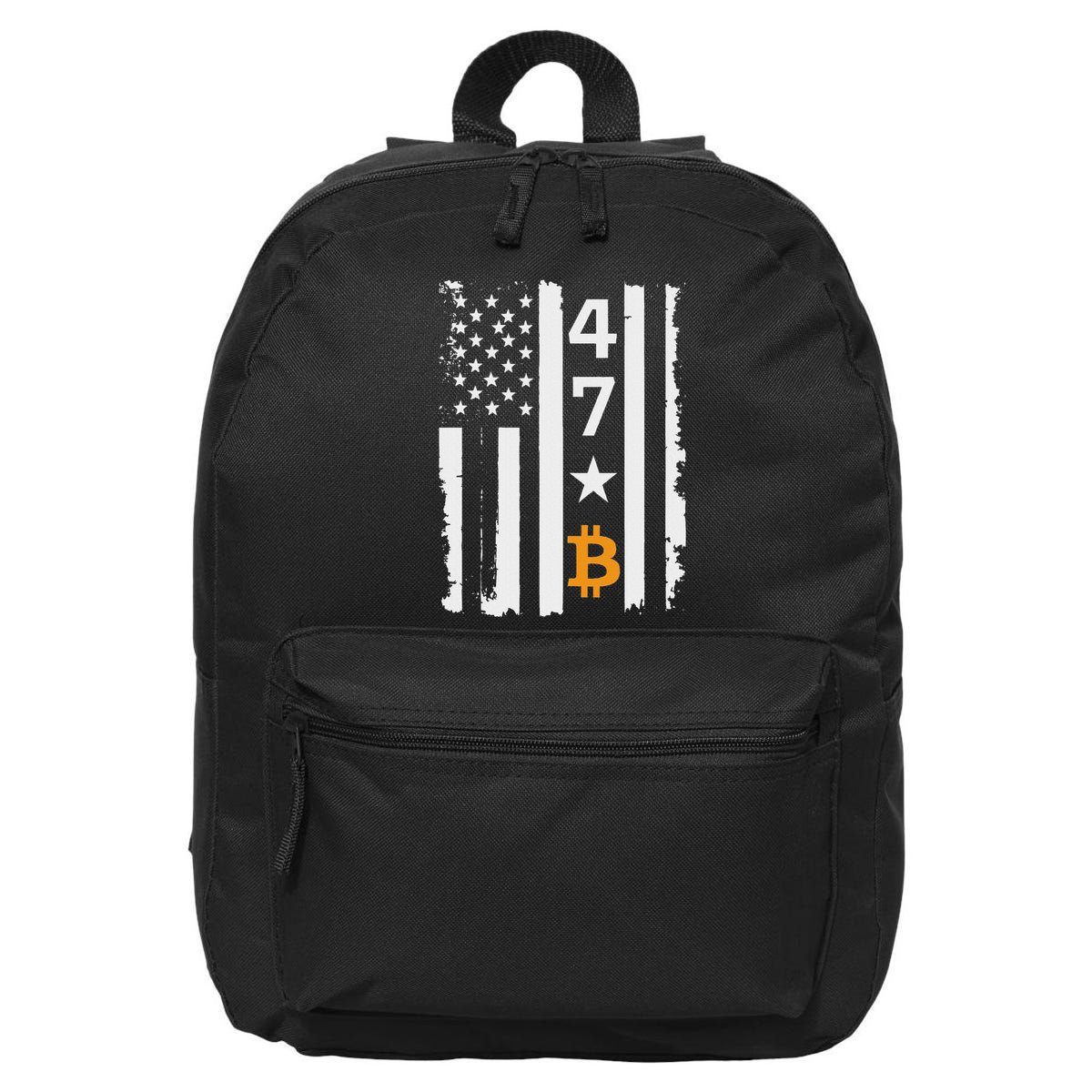 Usa 47th Flag Bitcoin Design – Trump Crypto Supporter 16 in Basic Backpack