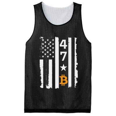 Usa 47th Flag Bitcoin Design – Trump Crypto Supporter Mesh Reversible Basketball Jersey Tank