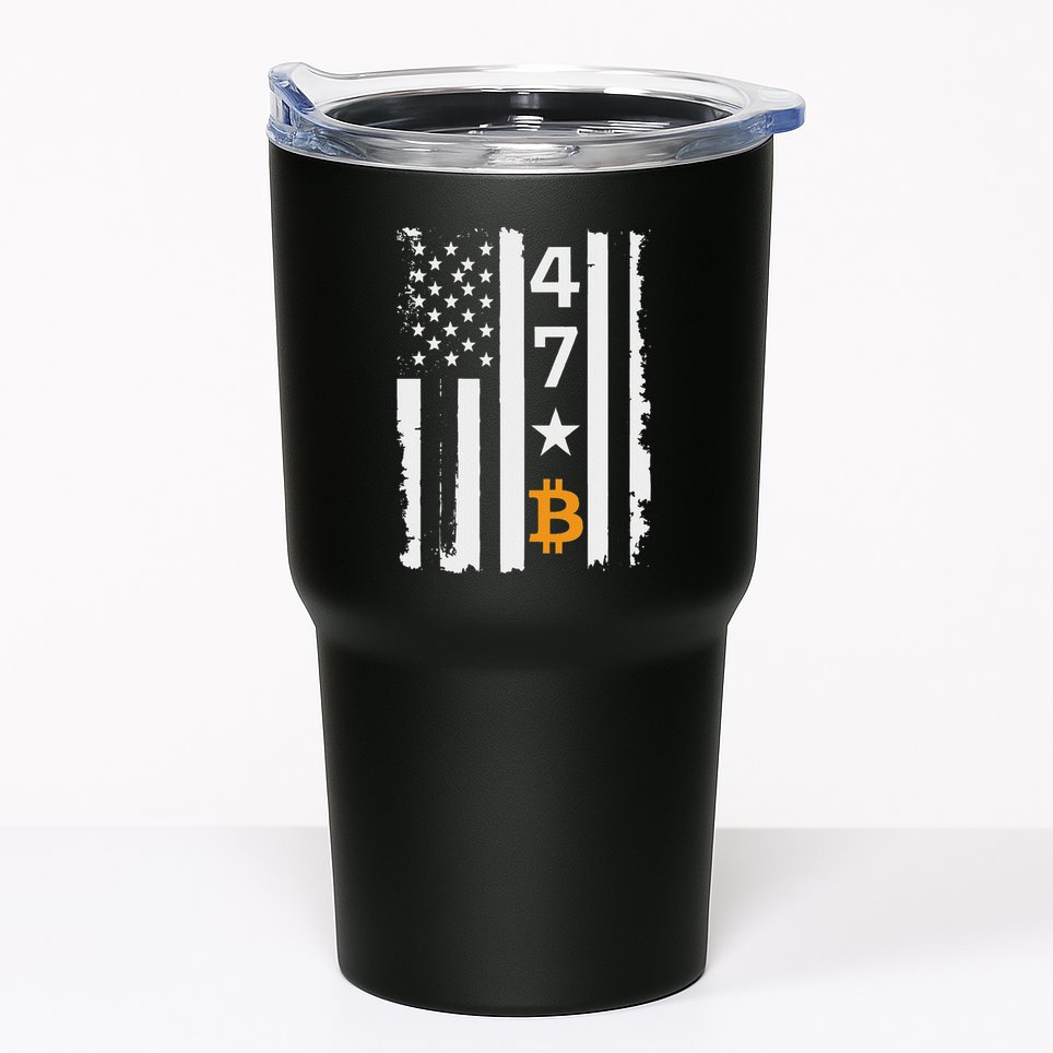 Usa 47th Flag Bitcoin Design – Trump Crypto Supporter Tumbler