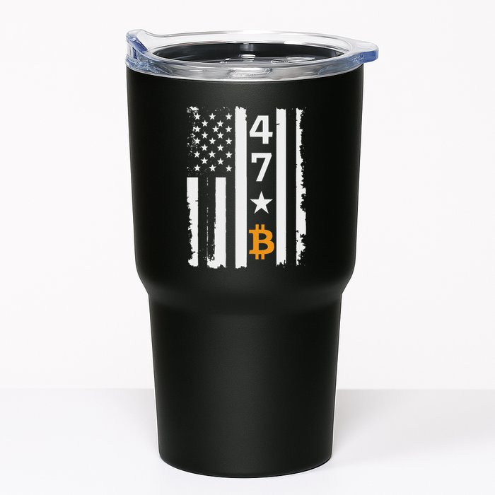 Usa 47th Flag Bitcoin Design – Trump Crypto Supporter Tumbler