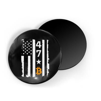 Usa 47th Flag Bitcoin Design – Trump Crypto Supporter Magnet