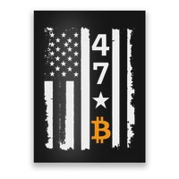 Usa 47th Flag Bitcoin Design – Trump Crypto Supporter Poster