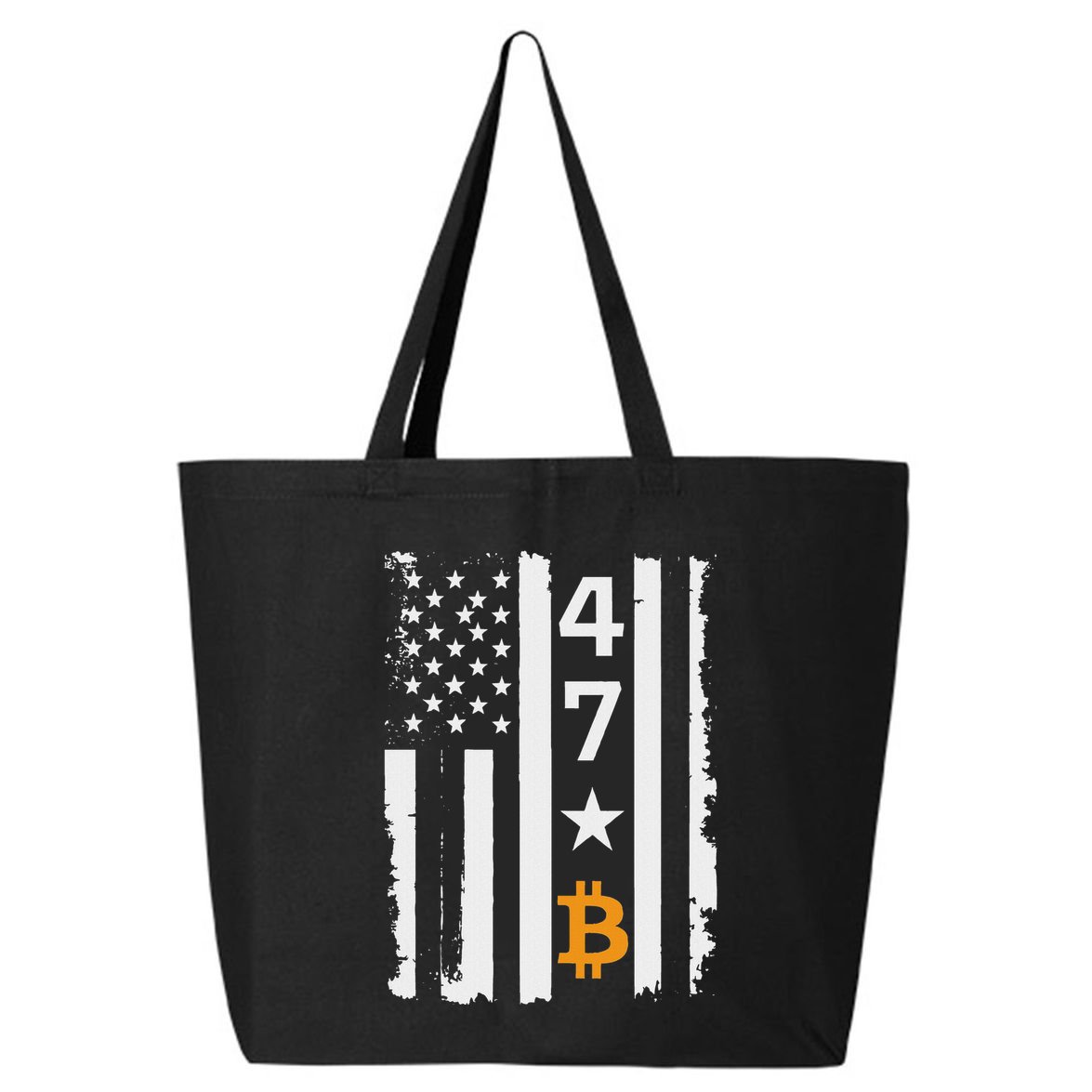 Usa 47th Flag Bitcoin Design – Trump Crypto Supporter 25L Jumbo Tote