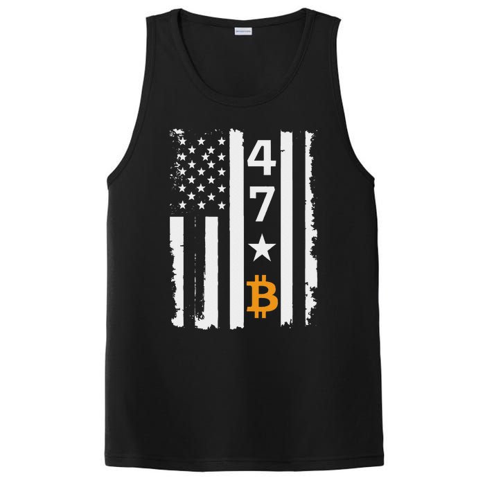 Usa 47th Flag Bitcoin Design – Trump Crypto Supporter PosiCharge Competitor Tank