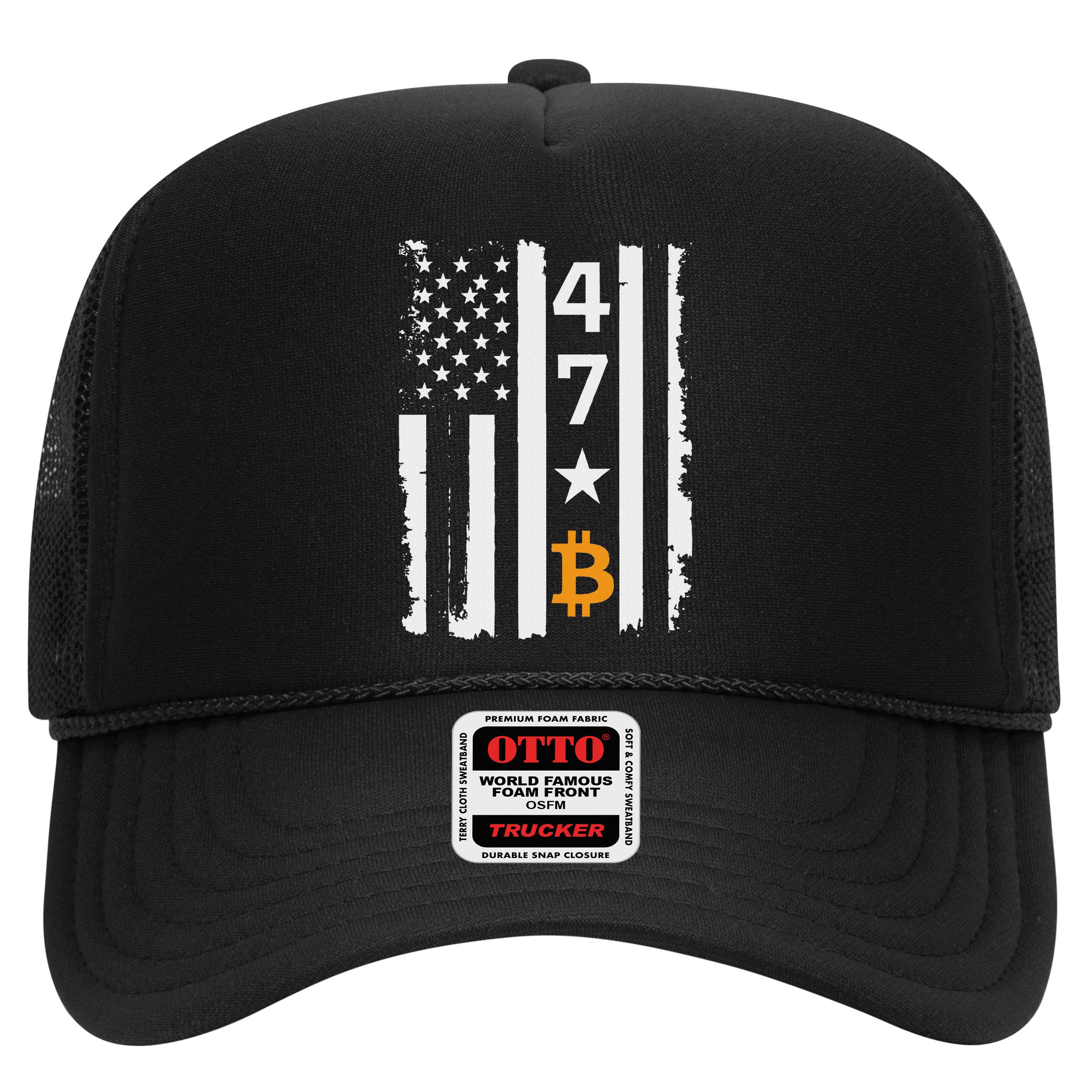 Usa 47th Flag Bitcoin Design – Trump Crypto Supporter Hat