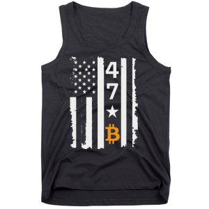 Usa 47th Flag Bitcoin Design – Trump Crypto Supporter Tank Top