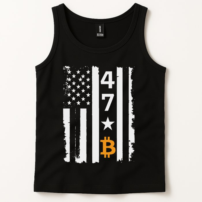 Usa 47th Flag Bitcoin Design – Trump Crypto Supporter Tank Top