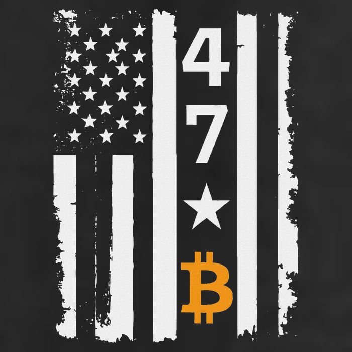 Usa 47th Flag Bitcoin Design – Trump Crypto Supporter Golf Towel