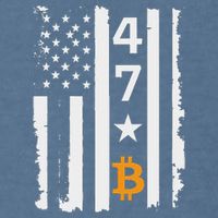 Usa 47th Flag Bitcoin Design – Trump Crypto Supporter Garment-Dyed Sweatshirt