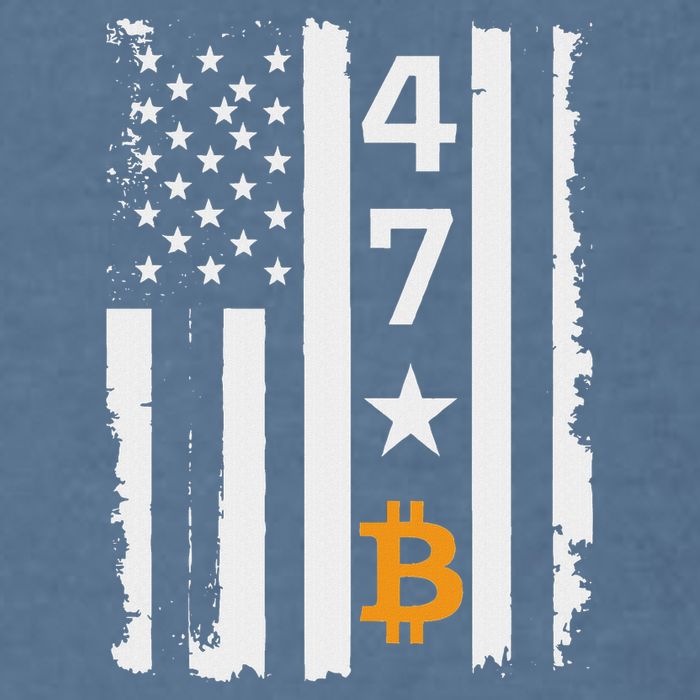 Usa 47th Flag Bitcoin Design – Trump Crypto Supporter Garment-Dyed Sweatshirt