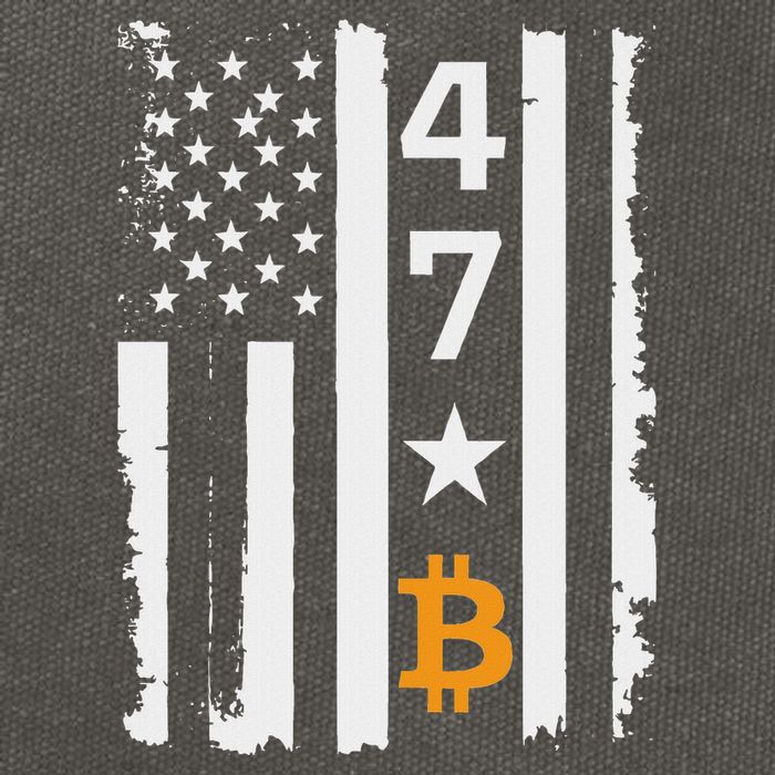 Usa 47th Flag Bitcoin Design – Trump Crypto Supporter Cotton Canvas Backpack