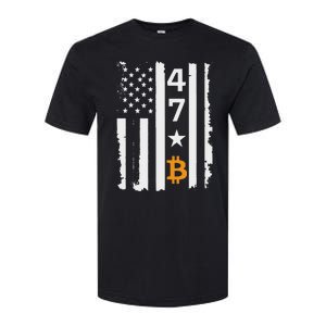 Usa 47th Flag Bitcoin Design – Trump Crypto Supporter Softstyle CVC T-Shirt